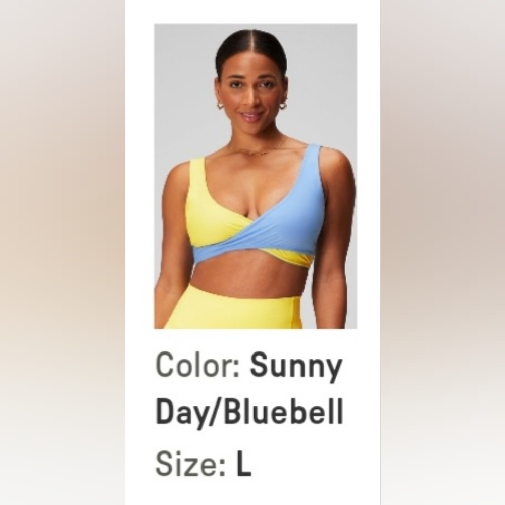 Fabletics Sunny Day Bluebell Sports Bra